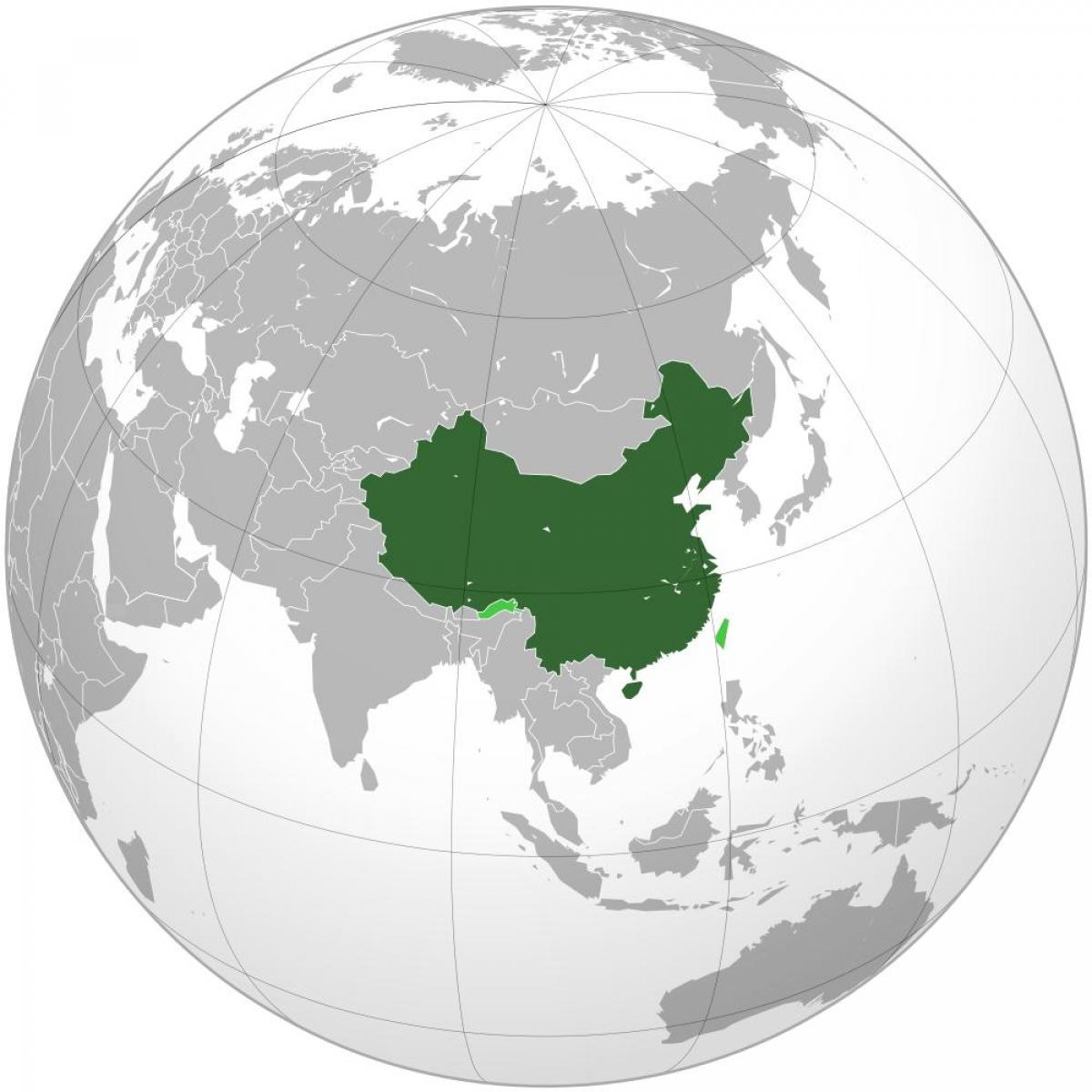 چین کے نقشہ کو دنیا