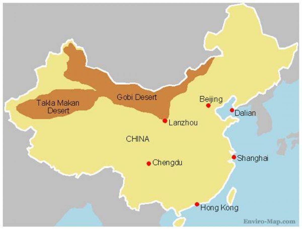 چین کے نقشہ کو صحرائے گوبی