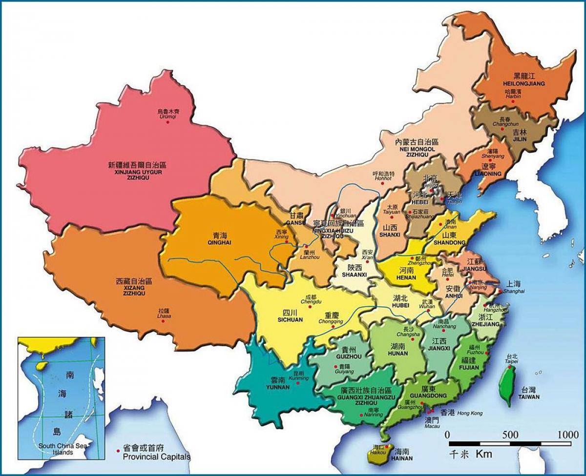 نقشہ چین صوبوں