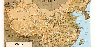 جغرافیائی نقشہ چین