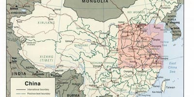 نقشہ کے شمالی چین سادہ