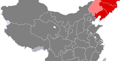 شمال مشرقی چین کا نقشہ