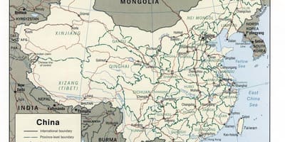 چین کے نقشہ پرنٹ
