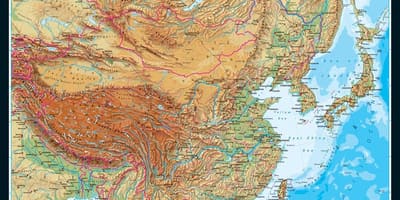 Physiographic نقشہ چین