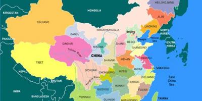 چین کے نقشہ کے ساتھ صوبوں